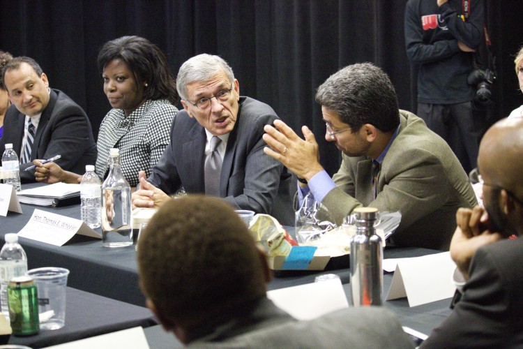 Journalism and Media Studies Professor Phil Napoli participates in a September rountable discussion with FCC chairman Tom Wheeler